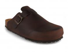 Tuffeln �Helgoland� Lederclogs, testa di moro