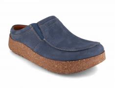 Tuffeln �Kommod� Lederclogs mit weicher Innensohle, blau