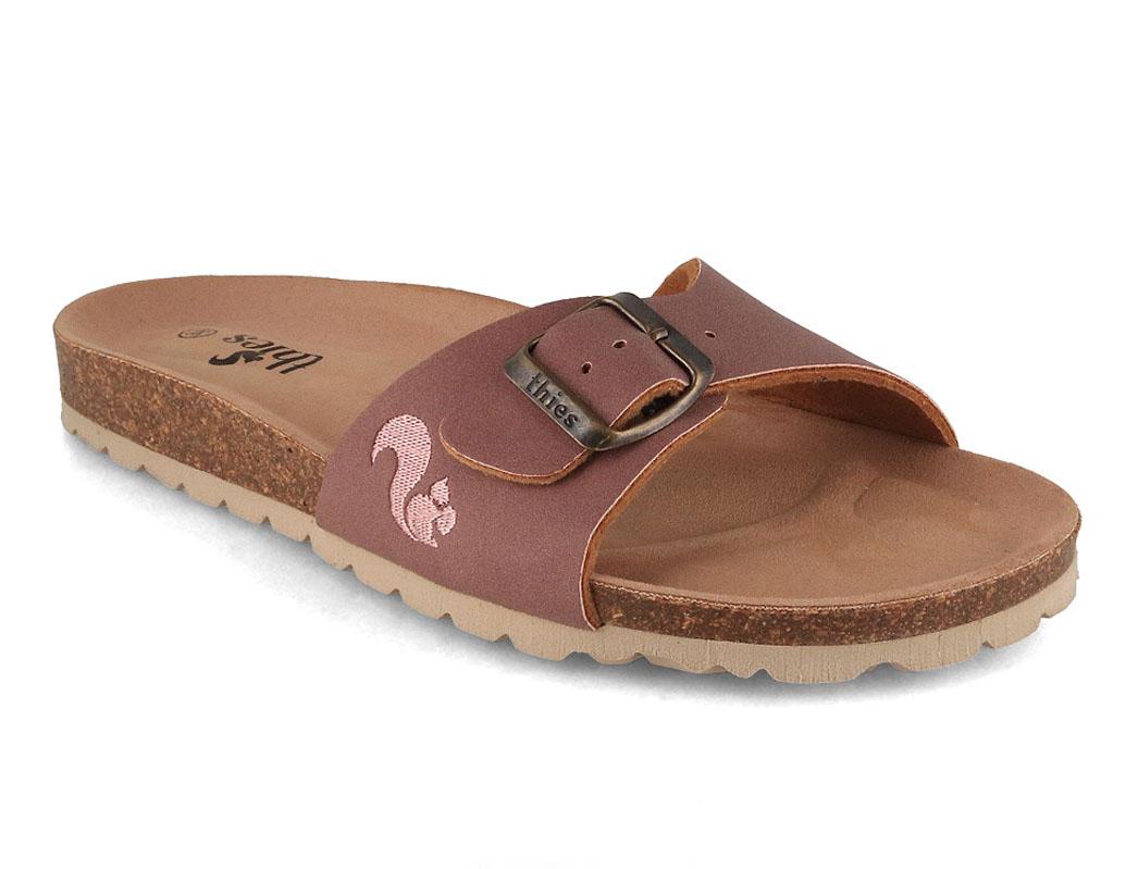 Thies Eco Bio Strap Damen Sandale, malva