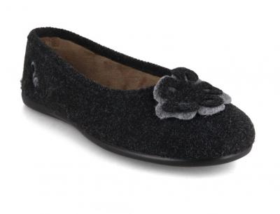Thies Ecopicos Ballerina, Damen Hauschuhe, negro