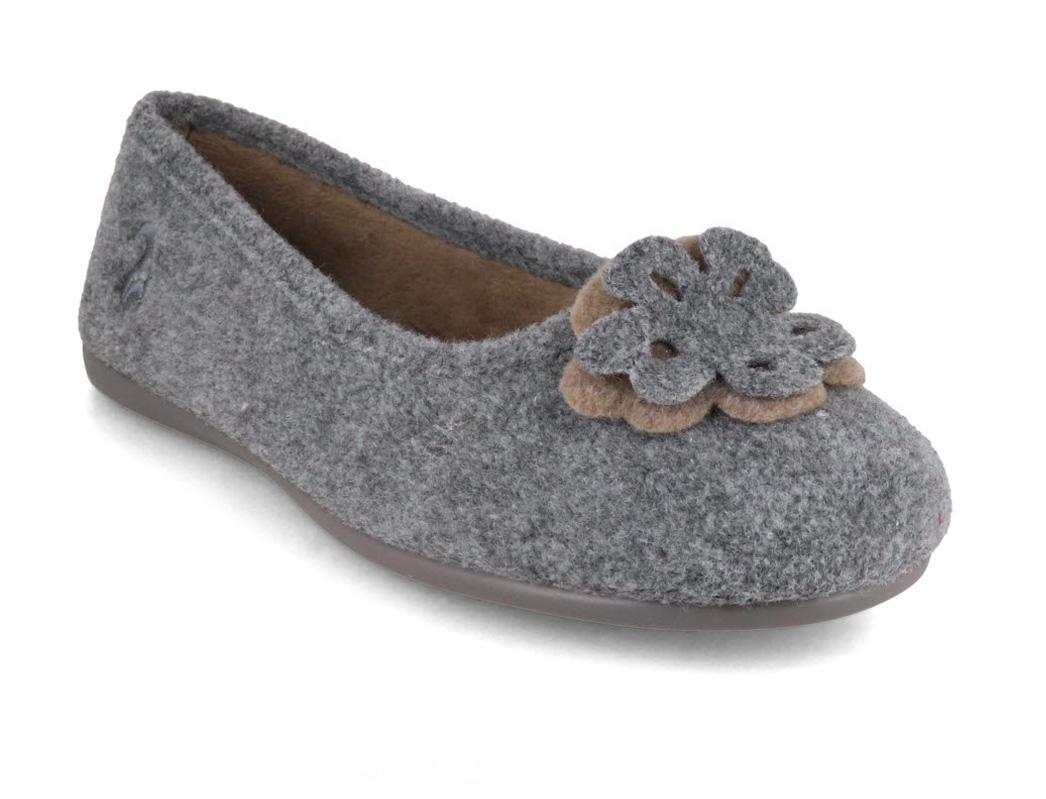 Thies Ecopicos Ballerina, Damen Hausschuhe, gris-militar