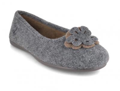 Thies Ecopicos Ballerina, Damen Hausschuhe, gris
