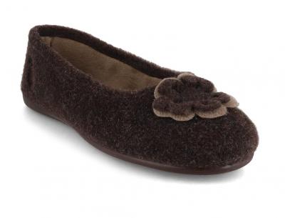 Thies Ecopicos Ballerina Damen Hausschuhe, marron mili