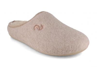 Thies Organic Slipper Damen Pantoffel, beige