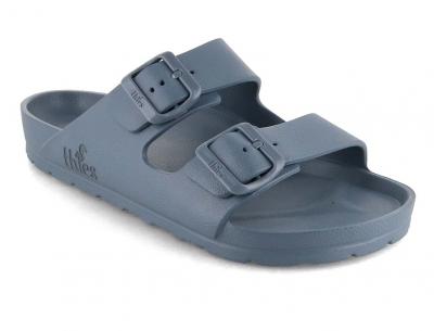 Thies vegane Badesandale Ecofoam, fog