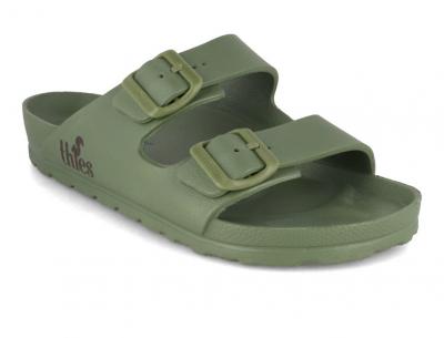 Thies Damen Badeschuh Eco Eva Sandal, khaki 