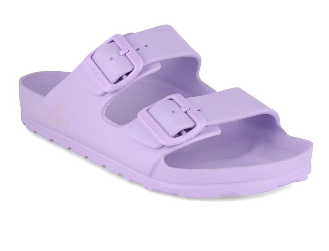 Thies vegane Damen Badesandale Ecofoam, lavender