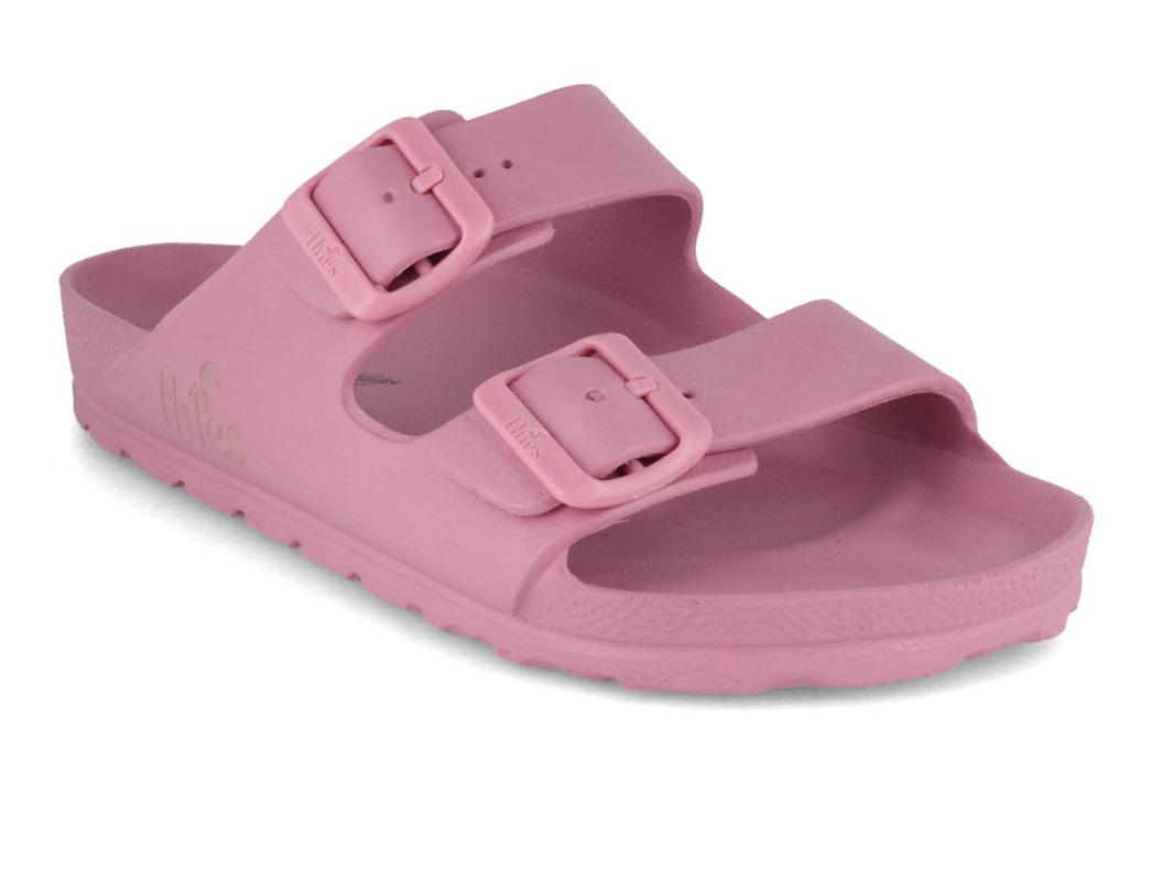 Thies vegane Damen Badesandale Ecofoam, malve