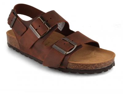 Tuffeln �Baltrum� Sandalen aus Leder, braun