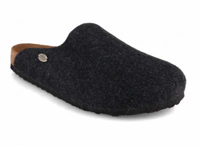 Tuffeln� Famos - Filzpantoffeln mit Korkfu�bett, grau