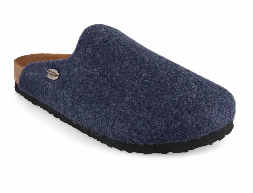 Tuffeln �Famos� Filz-Pantoletten, jeans