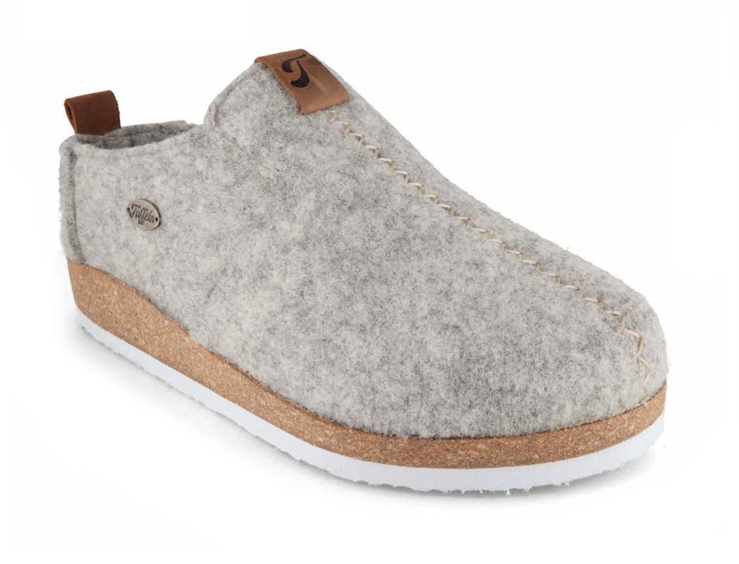 Tuffeln �Heimkehr� Filzclogs mit Korkfu�bett, hellgrau