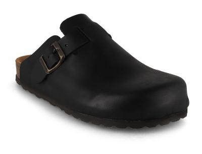 Tuffeln �Helgoland� Leder Clogs, schwarz
