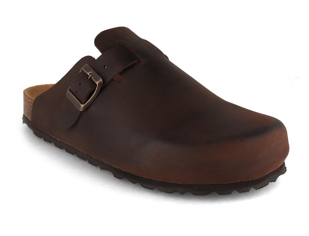 Tuffeln �Helgoland� Lederclogs, testa di moro