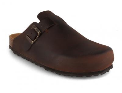 Tuffeln �Helgoland� Leder Clogs, testa di moro