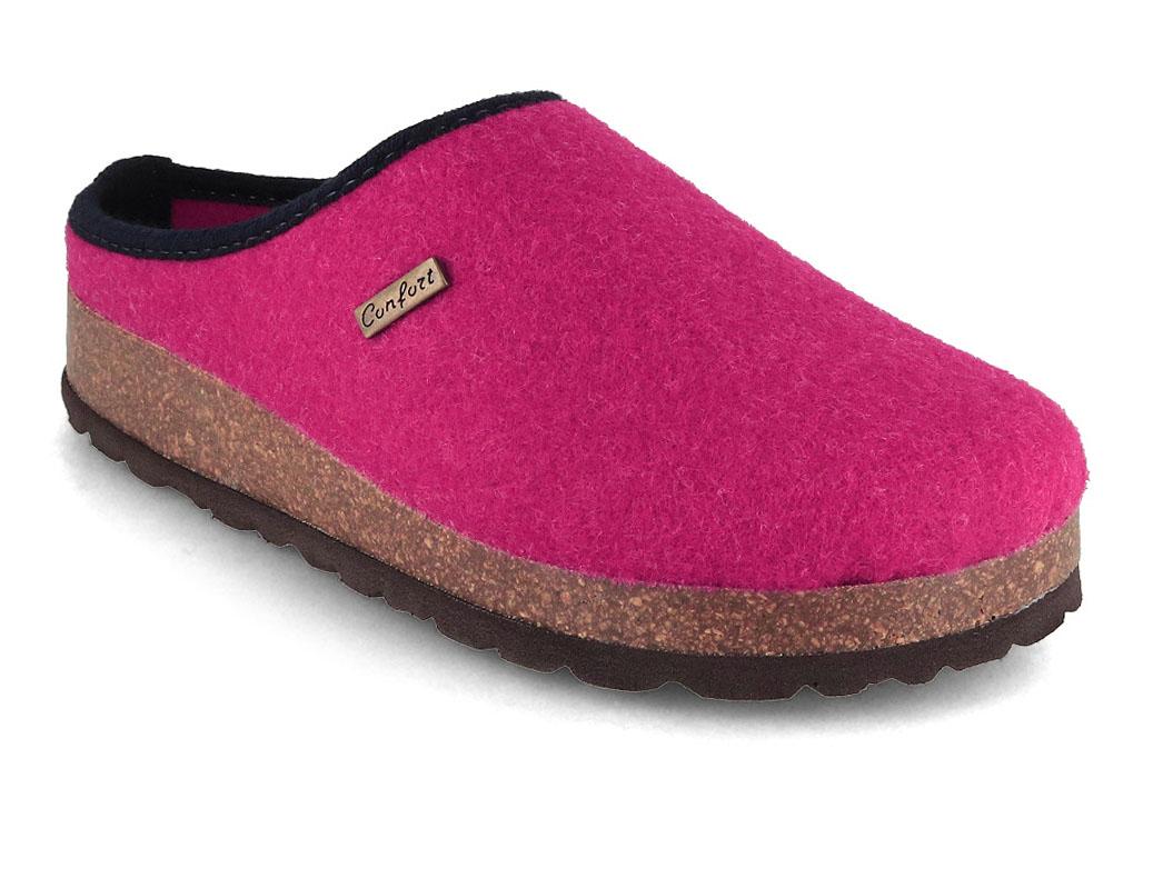 Tuffeln �Komfort� Damen Filzpantoffeln, fuchsia