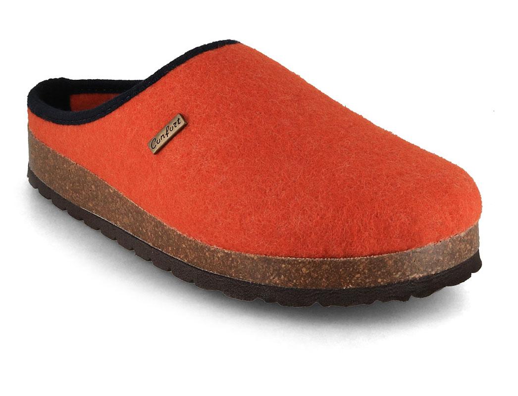 Tuffeln �Komfort� Damen Filzpantoffeln, orange