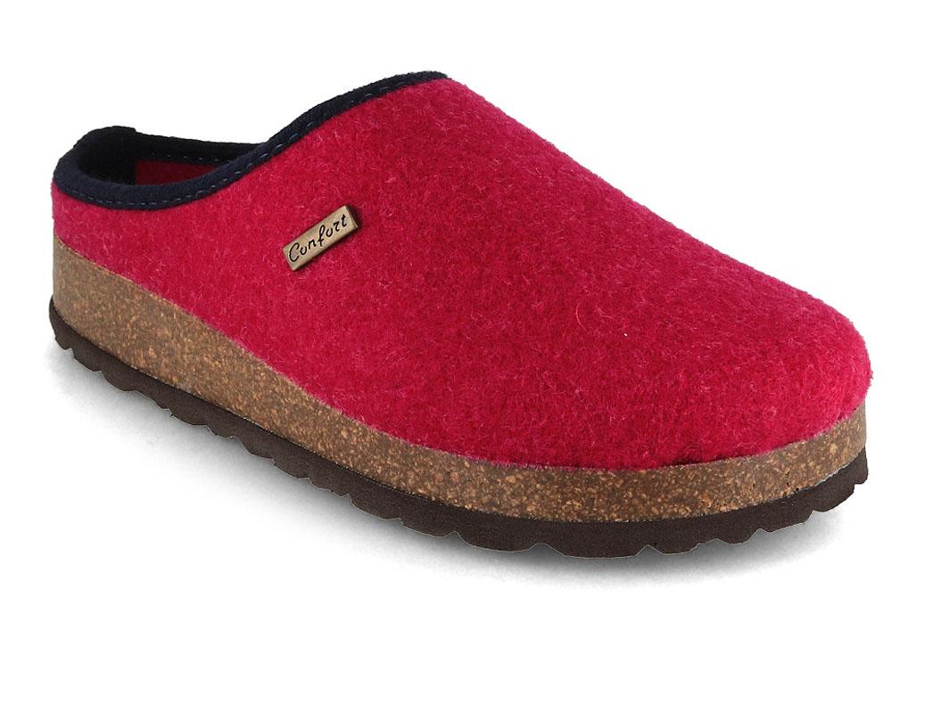 Tuffeln �Komfort� Damen Filzpantoffeln, rot