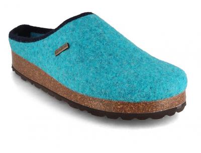Tuffeln �Komfort� Filzpantoffeln, t�rkis