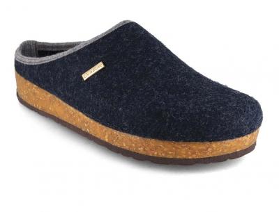 Tuffeln �Komfort� Herren Filzpantoffeln, blau