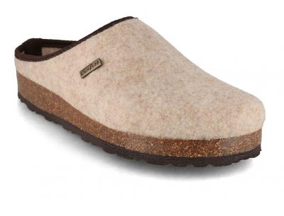 Tuffeln Komfort Damen Herren Filzpantoffeln, beige