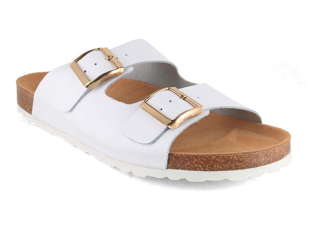 Tuffeln �Norderney� Damen Zweischnaller-Sandalen, wei�