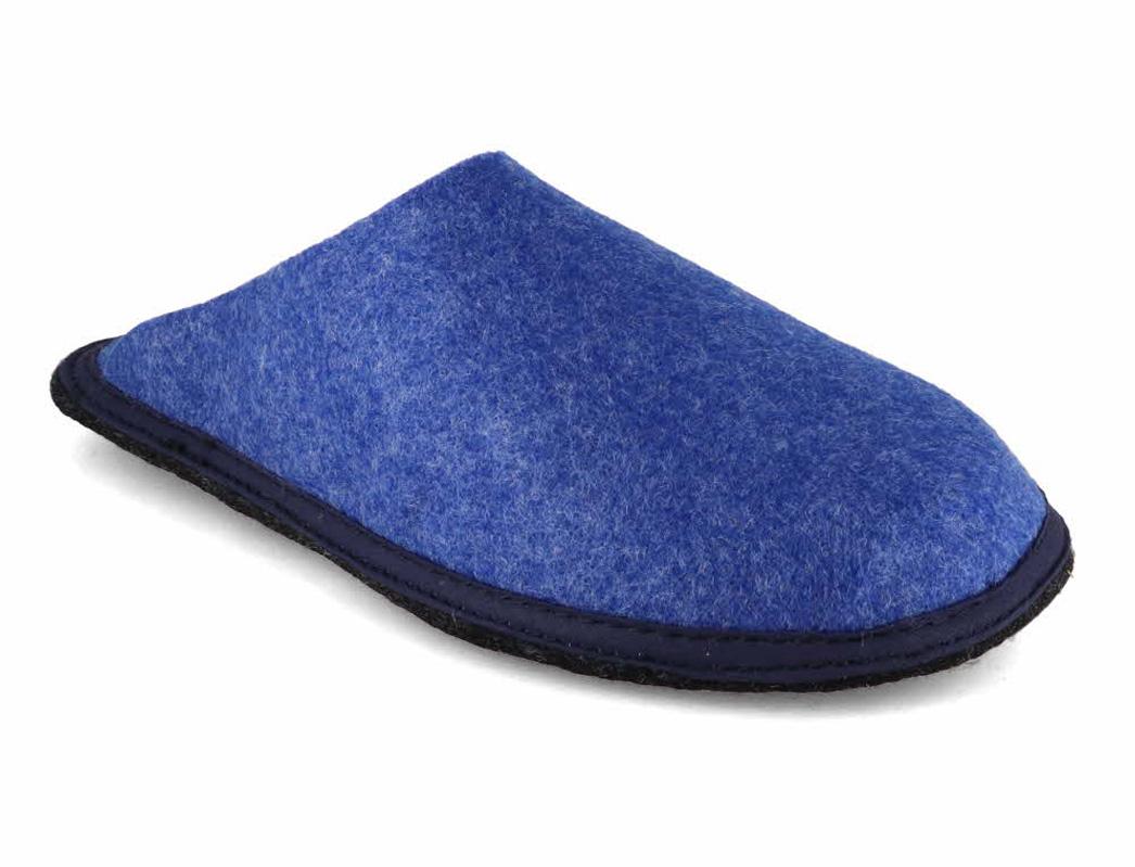 Tuffeln �Pfilz� Pantoffeln aus Pflanzenfasern, dunkelblau