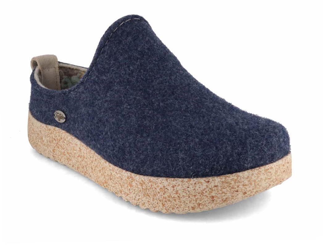 Tuffeln �Rasant� moderne Filzclogs, blau