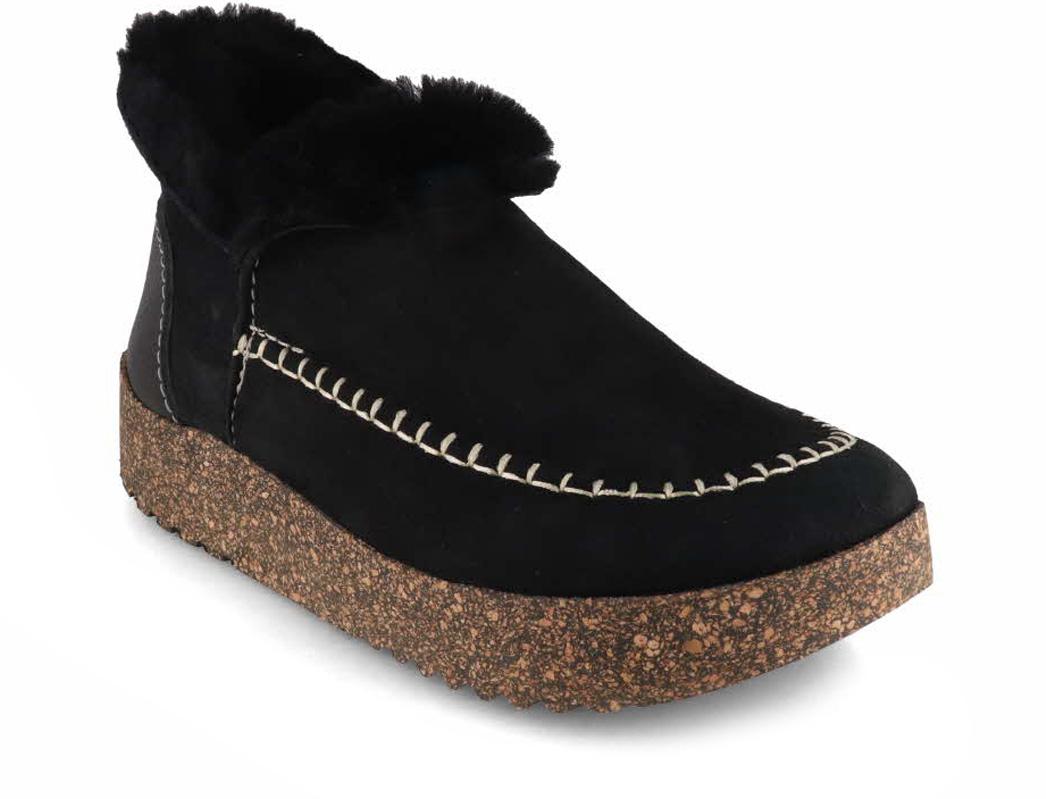 Tuffeln �Wohlig� Lammfellhausschuhe f�r Damen, schwarz
