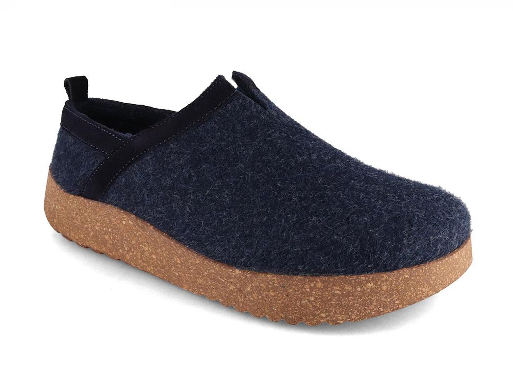 Tuffeln �Wollclogs� mit Korkfu�bett, blau