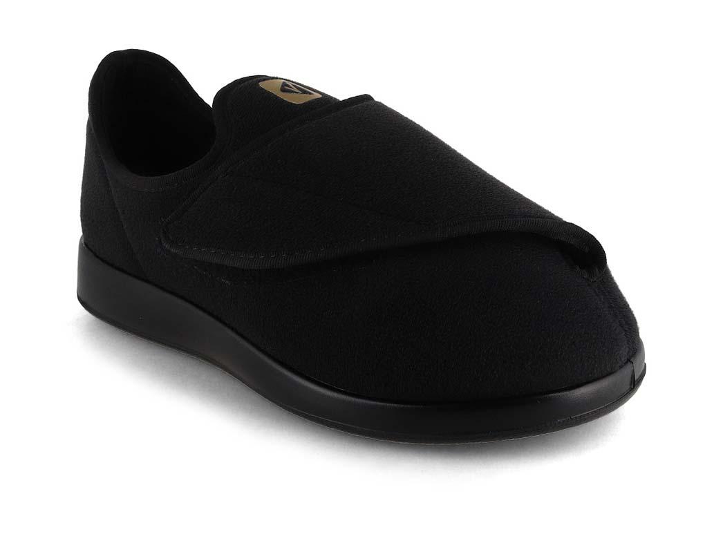 Varomed vital M�nchen Hausschuhe mit Klettverschluss, schwarz