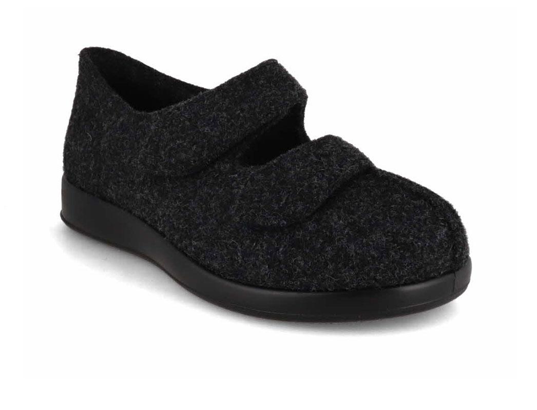 Varomed vital Sorrent Herren Klett Slipper, schwarz