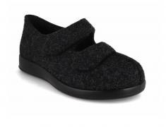 Varomed vital Sorrent Herren Klett Slipper, schwarz