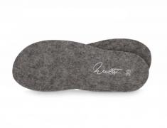 WoolFit� Damen Herren d�nne Filz-Einlegesohlen 3mm, hellgrau