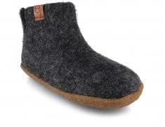 WoolFit� Yeti Kids Filz Boots mit Gummisohle, dark grey