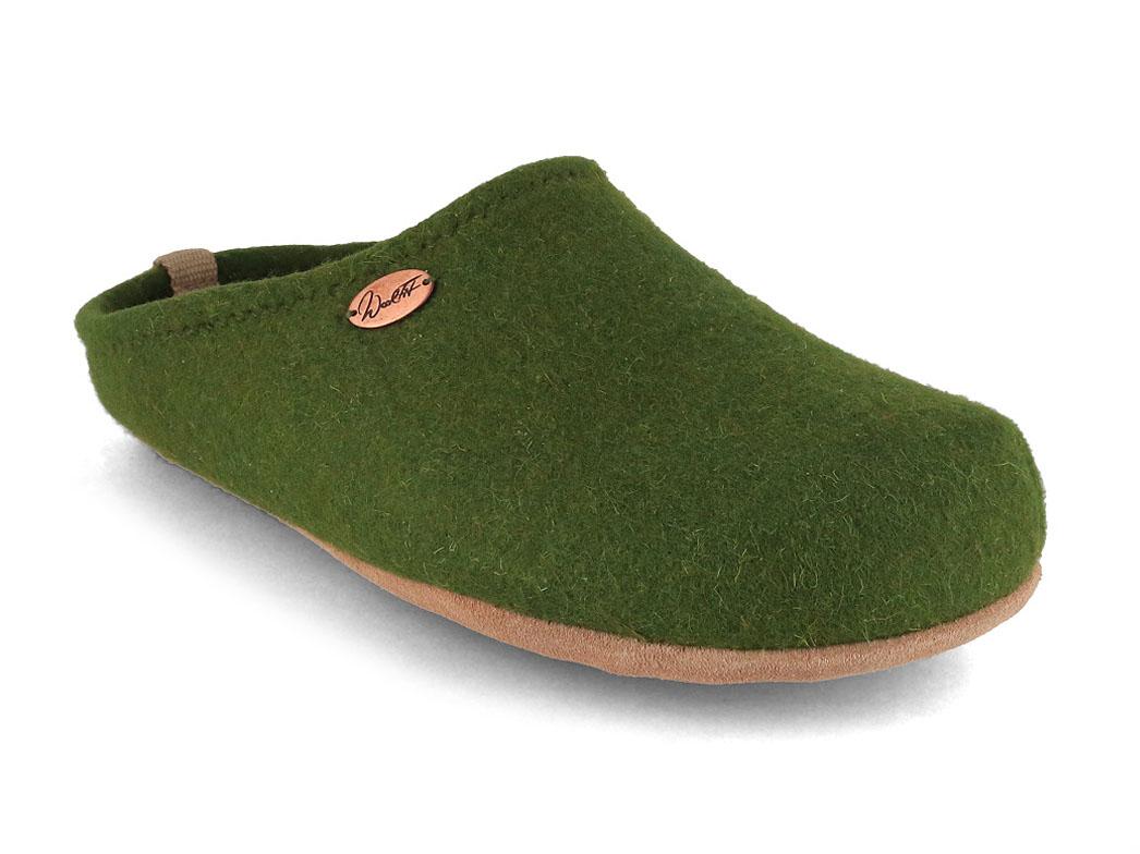 WoolFit� BareFoot Filzpantoffeln mit viel Zehenfreiheit, gr�n