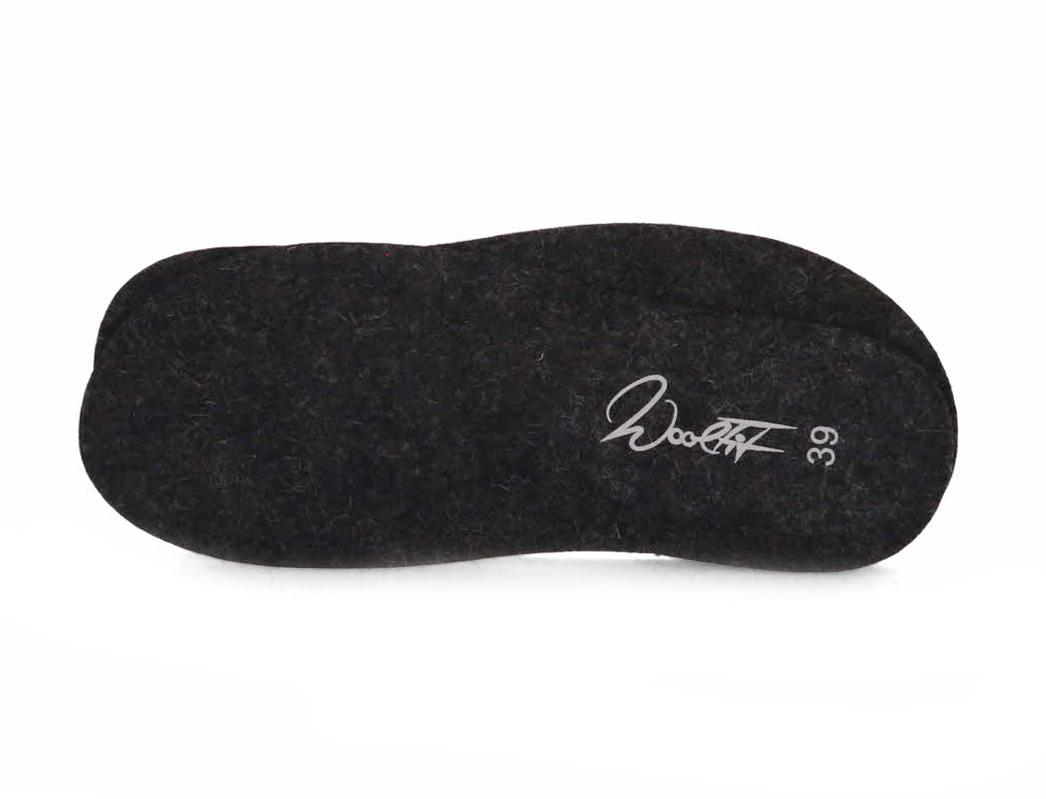 WoolFit� Damen Herren d�nne Filz-Einlegesohle 3mm, dunkelgrau