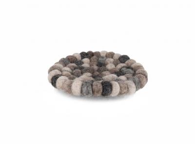 WoolFit� Filzkugeln Tee Untersetzer 10cm, grau