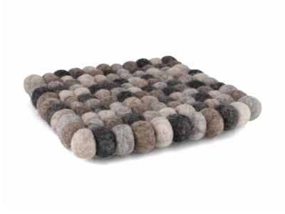 WoolFit� Filzkugeln Tee Untersetzer 10cm quadratisch