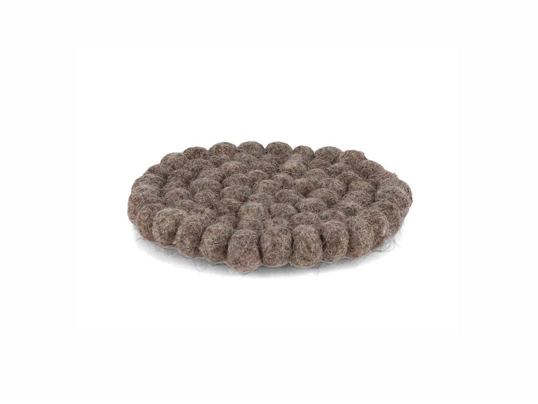 WoolFit� Filzkugeln Tee Untersetzer 10cm, torf
