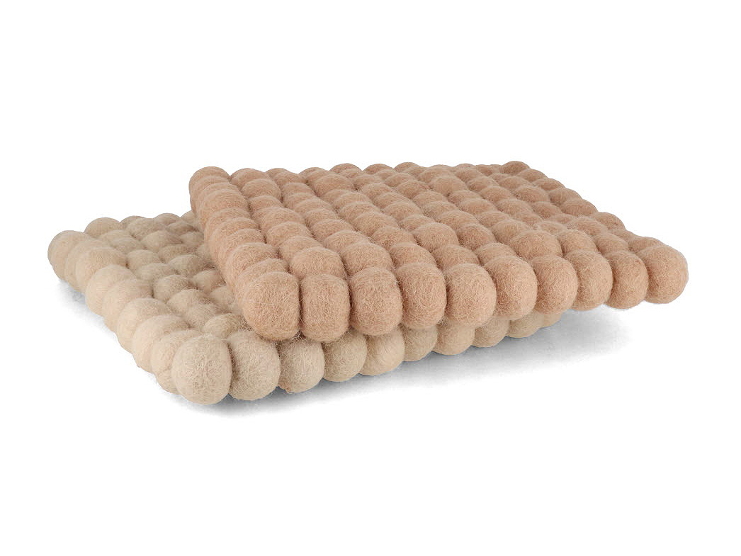 Zeller Filz-Untersetzer Set – 10 Stück In Creme – 20x20 Cm – Schützt Tische Vor Hitze & Kratzern