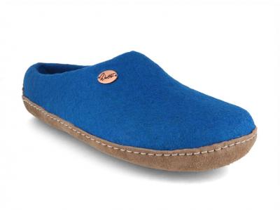 WoolFit� handgefilzte Pantoffeln in Blau
