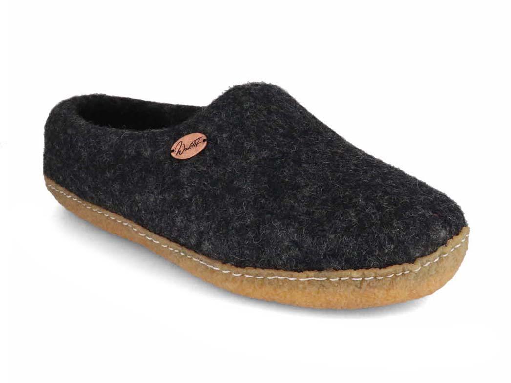WoolFit� Footprint mit Naturgummisohle, graphit