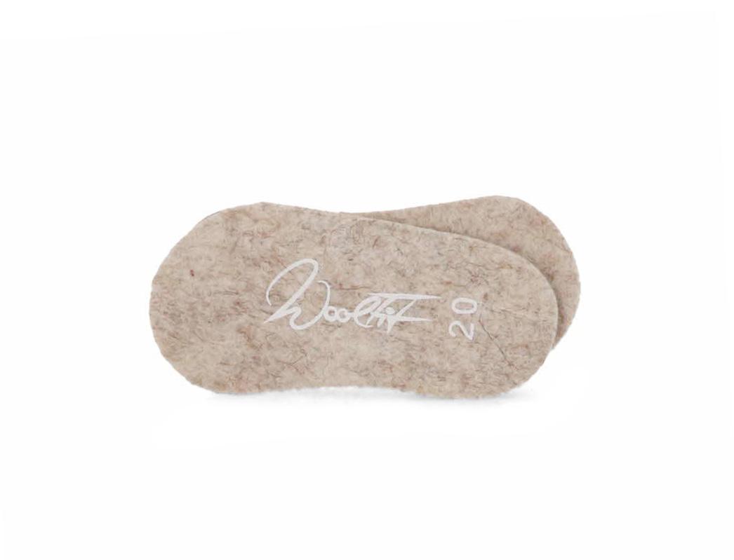 WoolFit� Kinder Filz-Einlegesohle 3mm aus ungef�rbter Bio-Wolle, beige