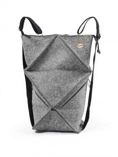 WoolFit� Origami Rucksack, hellgrau | cooles Design