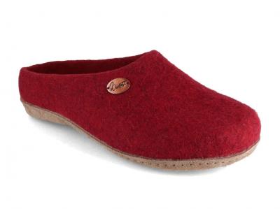 WoolFit� Pantoffel Classic, dunkel rot 