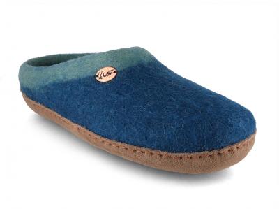 WoolFit� Sherpa, Handgefilzte Pantoffeln in blau