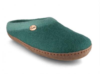 WoolFit� Sherpa, Handgefilzte Pantoffeln in gr�n