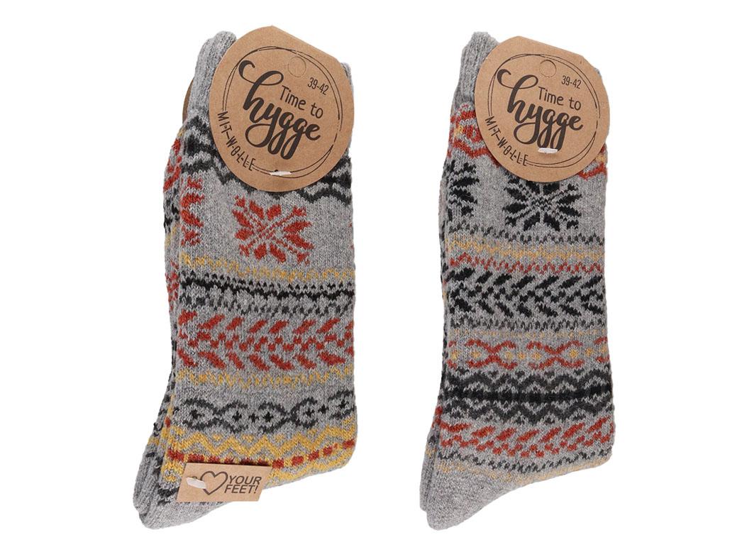 WoolFit� Time to Hygge Socken mit Wolle, grau