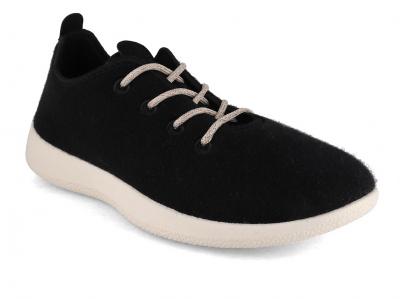 WoolFit Wollsneaker mit ger�umiger Zehenbox, schwarz